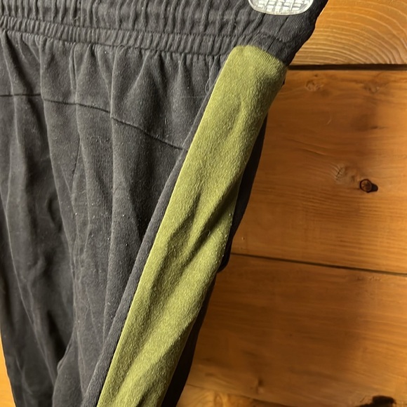 Jogger Sweatpants Men Small per measurement Pockets Drawstring Grn‎ Black Casual - Picture 6 of 6